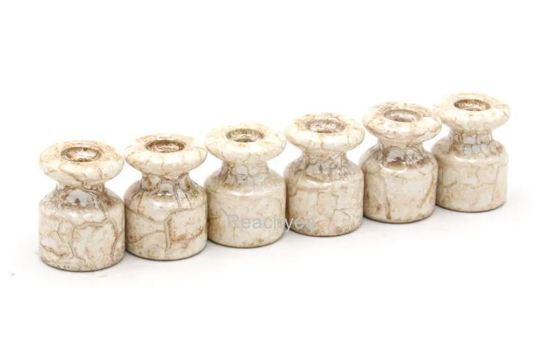 5 Pieces 10 Pieces Ceramic Wall Insulator for Wiring Porcelain Insulators Fabric Cable Fixings With Install Screw