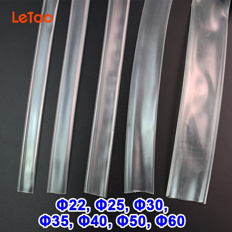 1 Meter Clear Dia 2 3 4 5 6 7 8 9 10 12 14 16 20 25 30 40 50 60 mm Heat Shrink Tube 2:1 Polyolefin Thermal Cable Sleeve Insulate