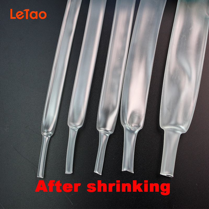 1 Meter Clear Dia 2 3 4 5 6 7 8 9 10 12 14 16 20 25 30 40 50 60 mm Heat Shrink Tube 2:1 Polyolefin Thermal Cable Sleeve Insulate