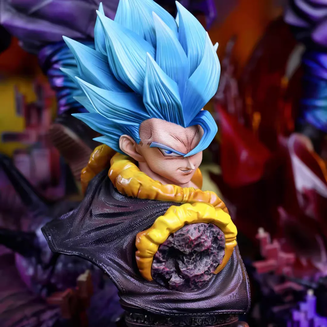 JT Studio Clouds Rising Gogeta Dragon BallZ Infinite SSj3 18.5Inch/47cm Can be Head swap be move PVC Favorite Battle Figure Toys