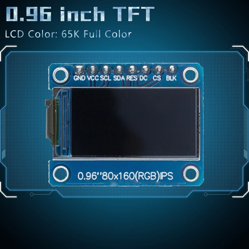 Estardyn 0.96 Inch IPS LCD TFT Display Module 160x80 HD 65K SPI Interface ST7735S 3.3V For Raspberry Pi DIY Project