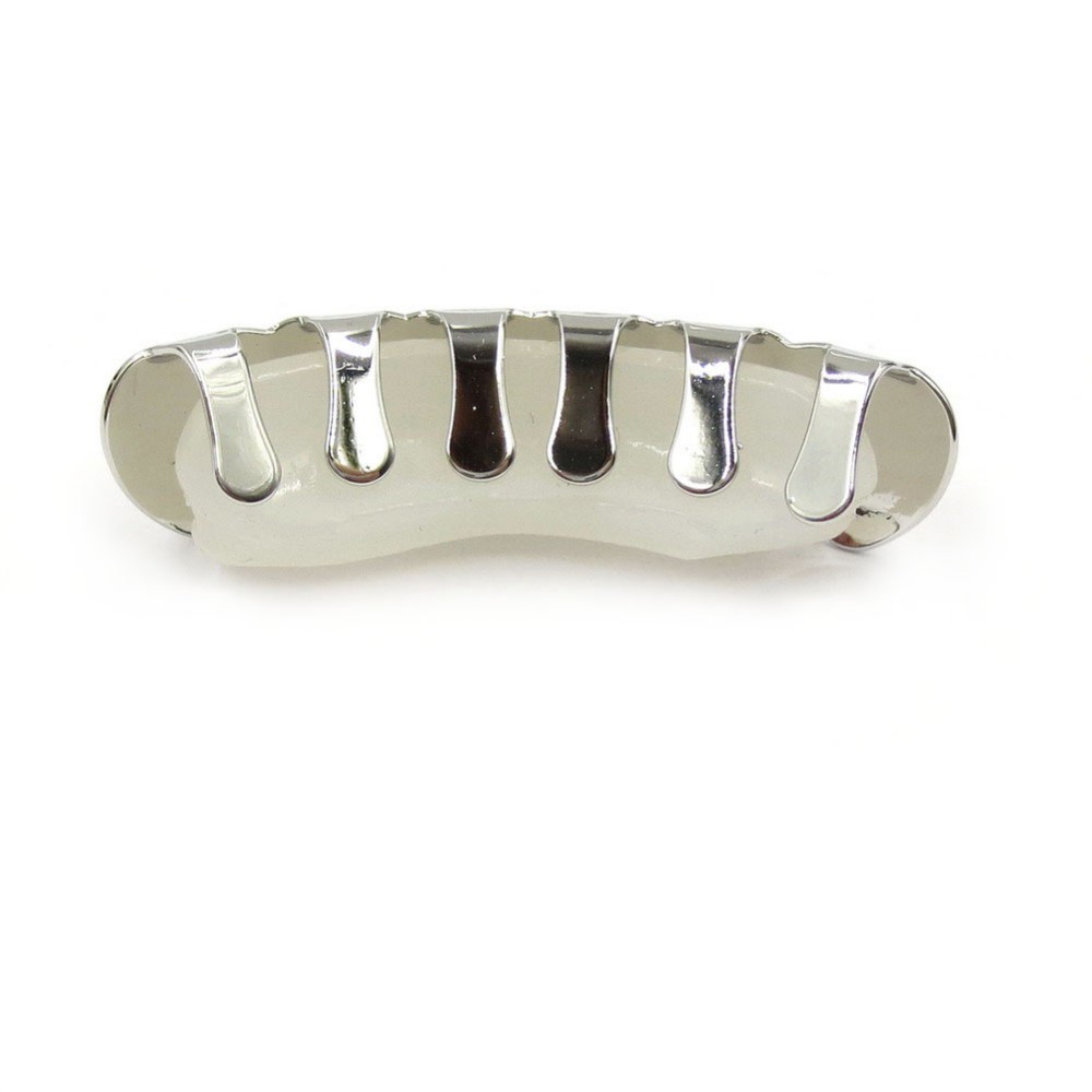 TOPGRILLZ New Fit Rose Gold Color Plated Hip Hop Teeth Grillz Caps Top&Bottom Grill Set for Christmas Party Vampire Tooth Grillz