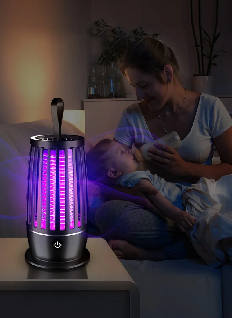 UV Mosquito Lamp Charging Portable Mosquito Killer Suitable For Indoor 360° Large Area Silent Mosquito Repellent IndoorOutdoor