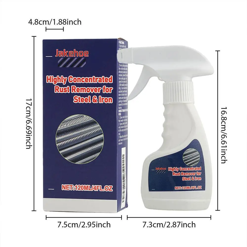 Car Powerful Rust Remover Spray Auto Degreaser Polisher for Alloy Rims Metal Parts Anti-Rust Protection Fast Acting Spray