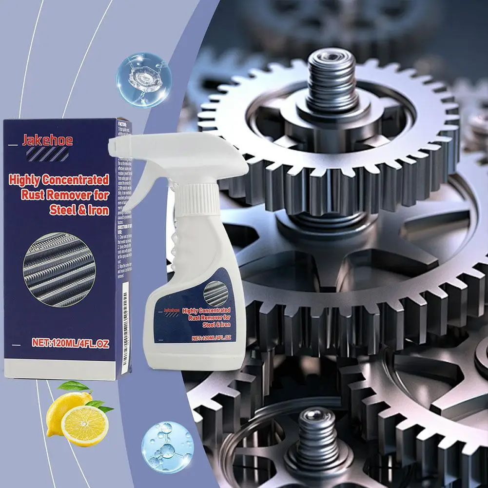 Car Powerful Rust Remover Spray Auto Degreaser Polisher for Alloy Rims Metal Parts Anti-Rust Protection Fast Acting Spray