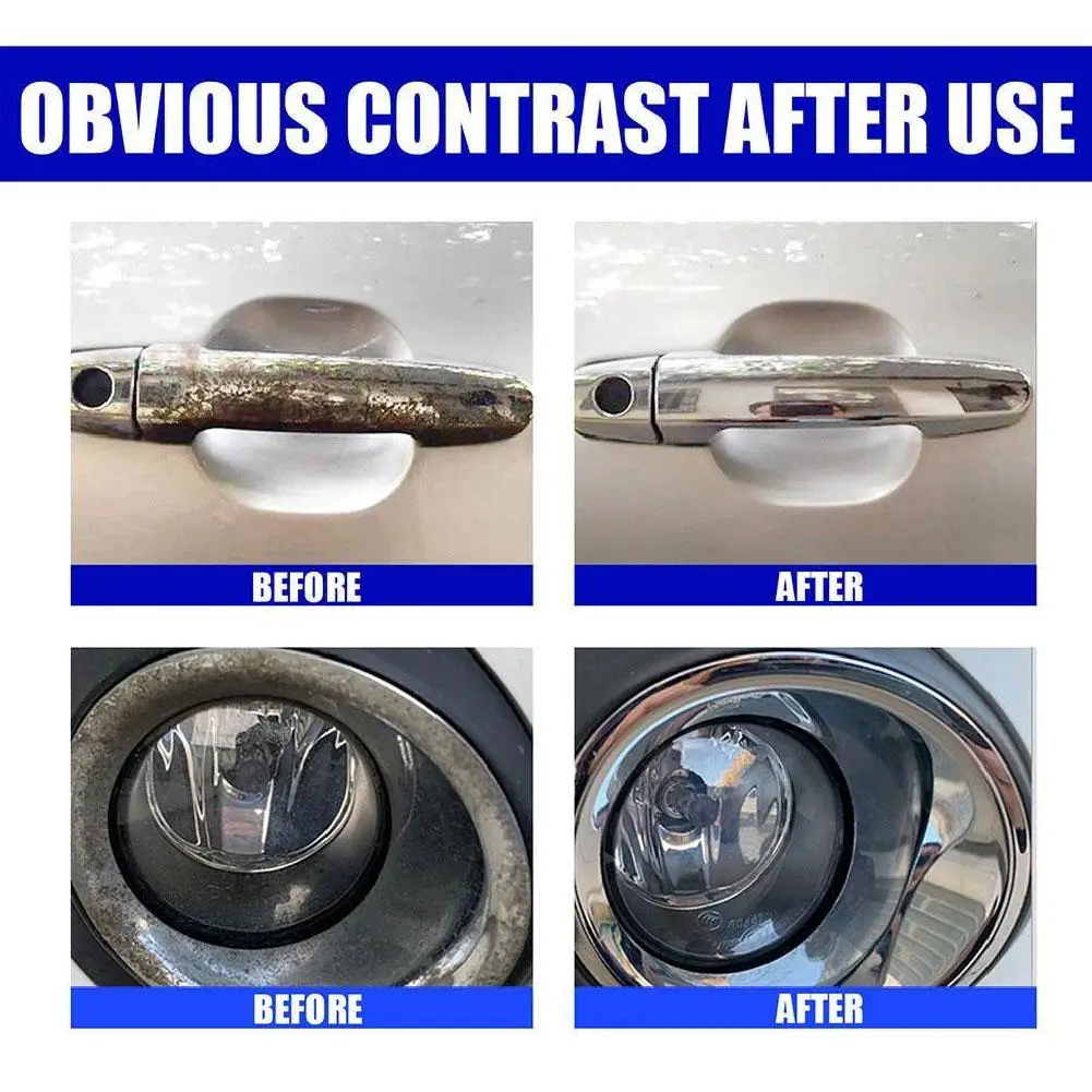 Car Powerful Rust Remover Spray Auto Degreaser Polisher for Alloy Rims Metal Parts Anti-Rust Protection Fast Acting Spray