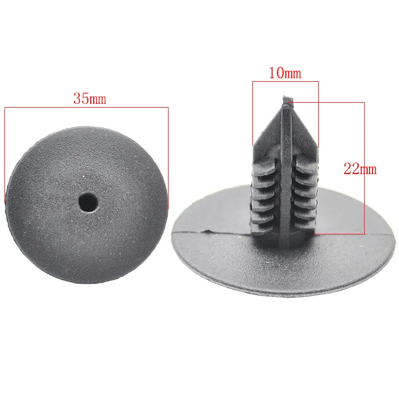50Pcs 10mm For Toyota VW Renault Plastic Rivets Fasteners Door Fender Bumper Cover Push Pin Clips Clip