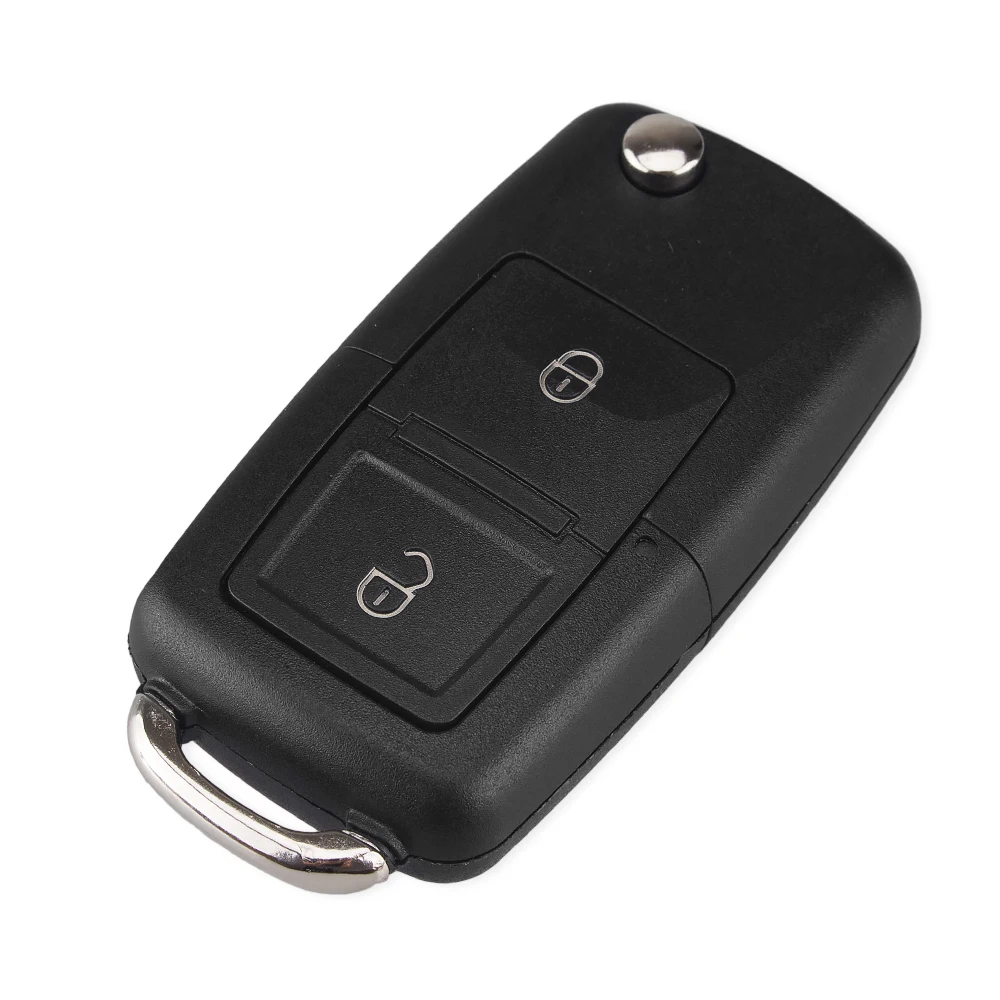 KEYYOU 2 Buttons Remote Flip Folding Car Key Shell for VW For Volkswagen MK4 Bora Golf 4 5 6 Passat Polo Bora Touran