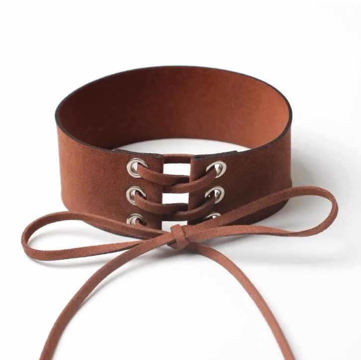 XIYANIKE New Wide Black Velvet Choker Necklace Belt Chokers Necklaces Tied Pink Chocker collares collier ras du cou N672