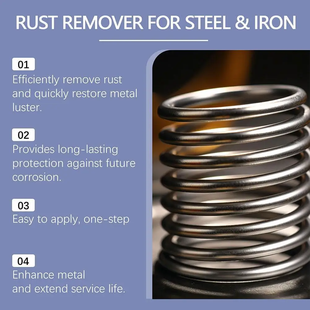 120/500ml Car Rust Remover Spray for Wheel Rim Exhaust Pipe Metal Restoration Heavy Duty Rust Cleaner Anti-Rust Solution