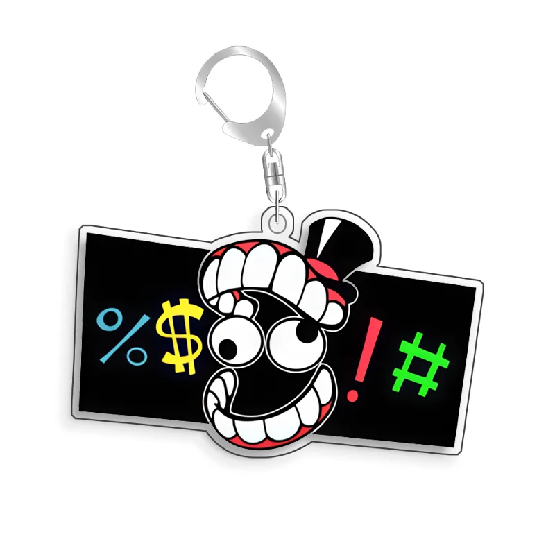 For The Amazing Digital Circus Jax Pomni Ragatha Gangle Acrylic Selfmade Cute Cartoon Anime Keychain Pendant Toy Gifts 5cm