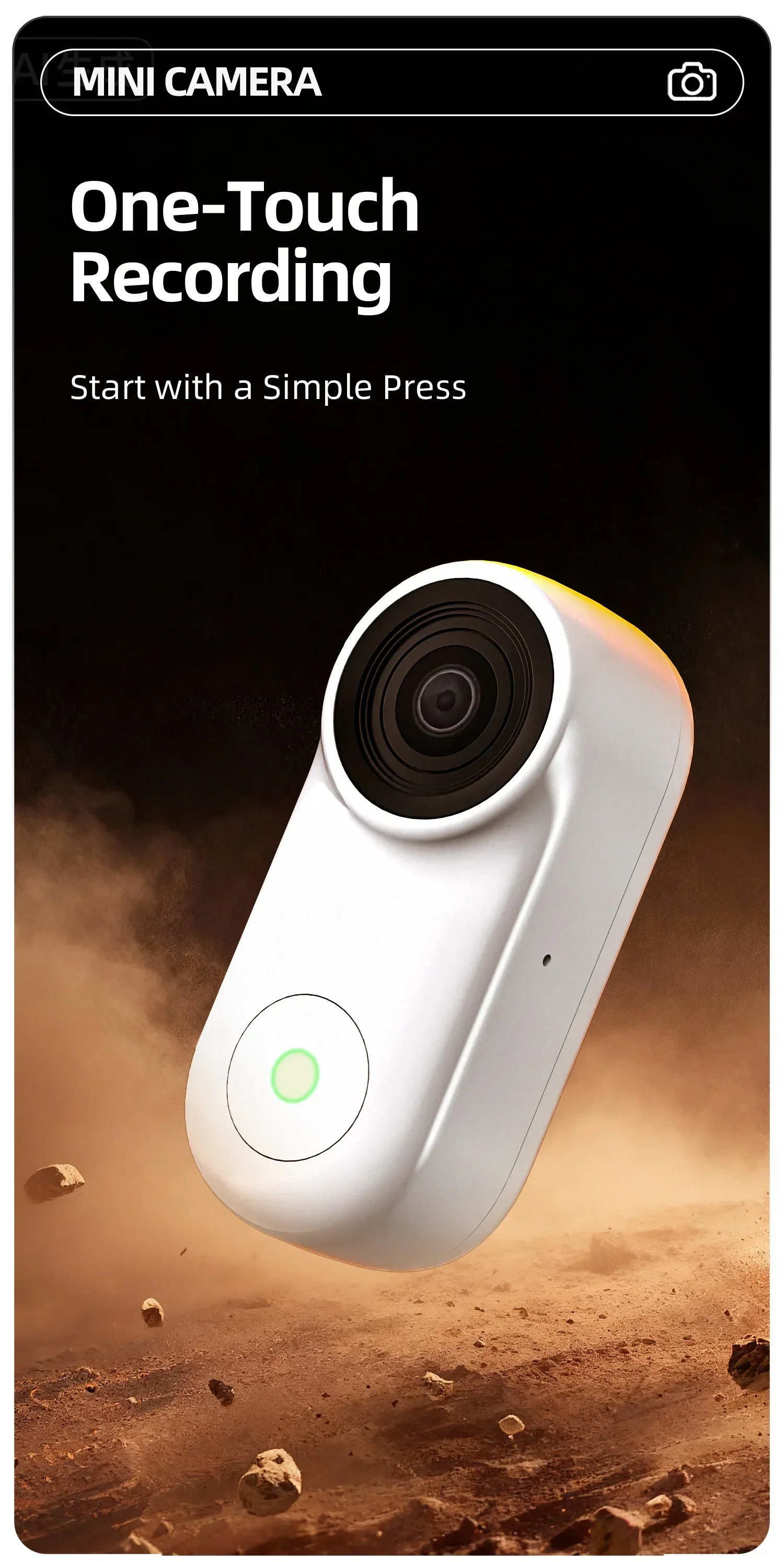 Lenovo Mini Action Camera 4K HD Thumb POV Camera Sports Camera Portable Wearable Helmet Recorder Magnetic Pocket Body Cam