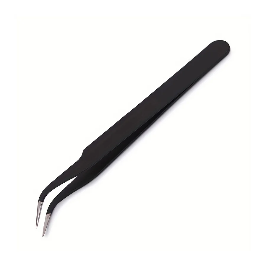 Antistatic Black Manicure Tool Acrylic Gel Nail Art Rhinestones Sequins Paillette Picking Nipper Tweezers HOT