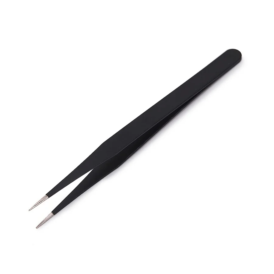 Antistatic Black Manicure Tool Acrylic Gel Nail Art Rhinestones Sequins Paillette Picking Nipper Tweezers HOT