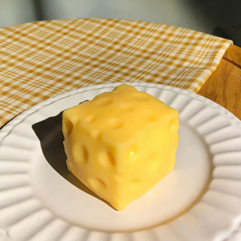 Extra Large Size Cheese Fidget Toy Slow Rebound Shapeable Venting Ball Realistic Giant Squeeze Toys for Adult Stress Relief