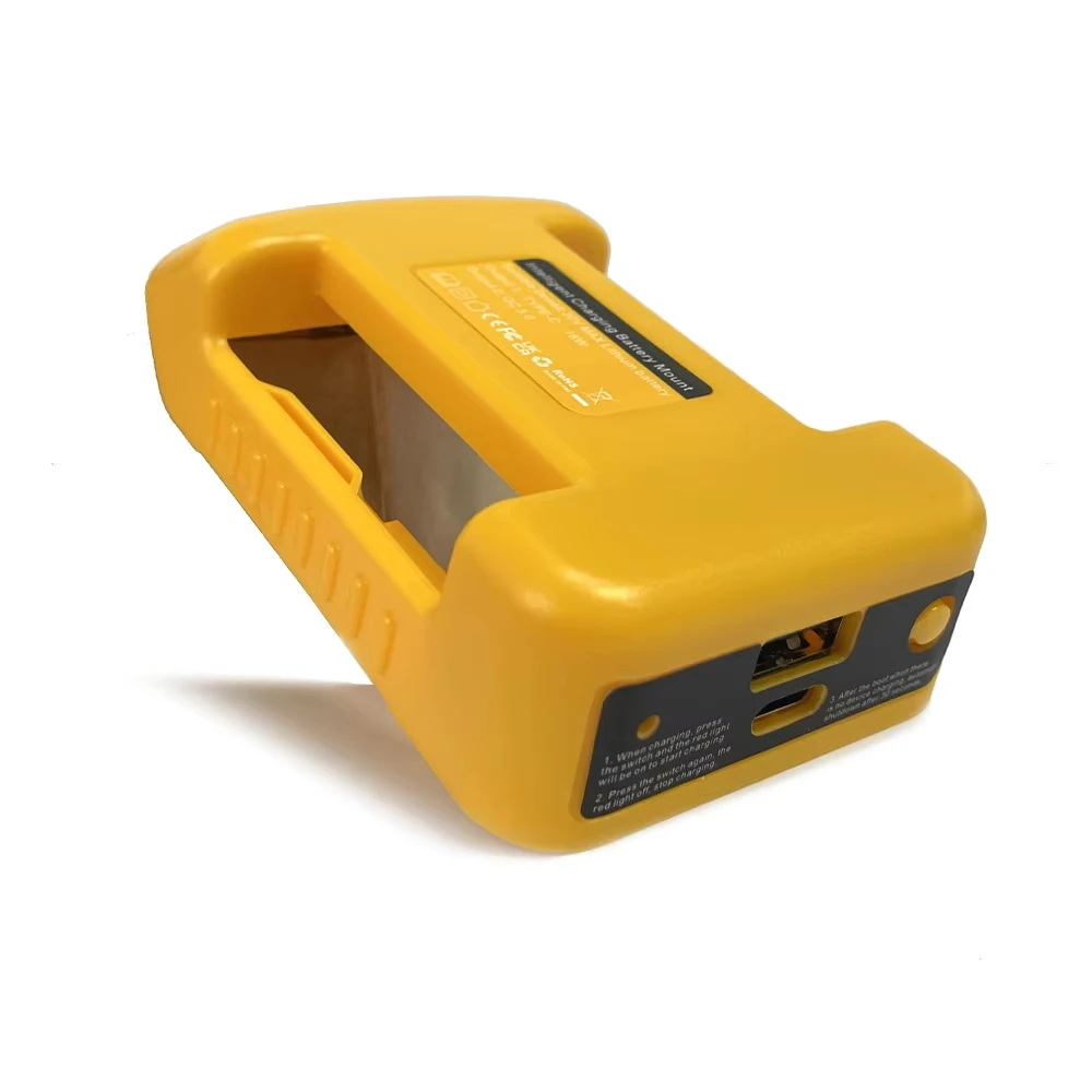 1 Pack USB Charger Adapter for Dewalt 18V Battery – Type-C Fast Charging + USB Port, Work Belt Mount Holder