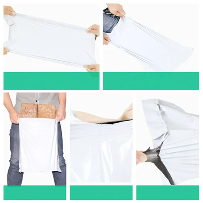 20/50Pcs Shipping Bags Opaque PE Plastic Express Envelope Storage White Color Mailing Bags Self Adhesive Seal Courier Bag