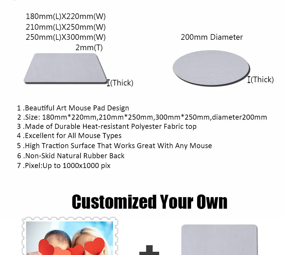 Persian Carpet Mouse Mat Computer Small Mouse Pad Flower Office Rubber Mat 22x18cm Non-slip Mat Table Pads Desk Mats Mini Rug