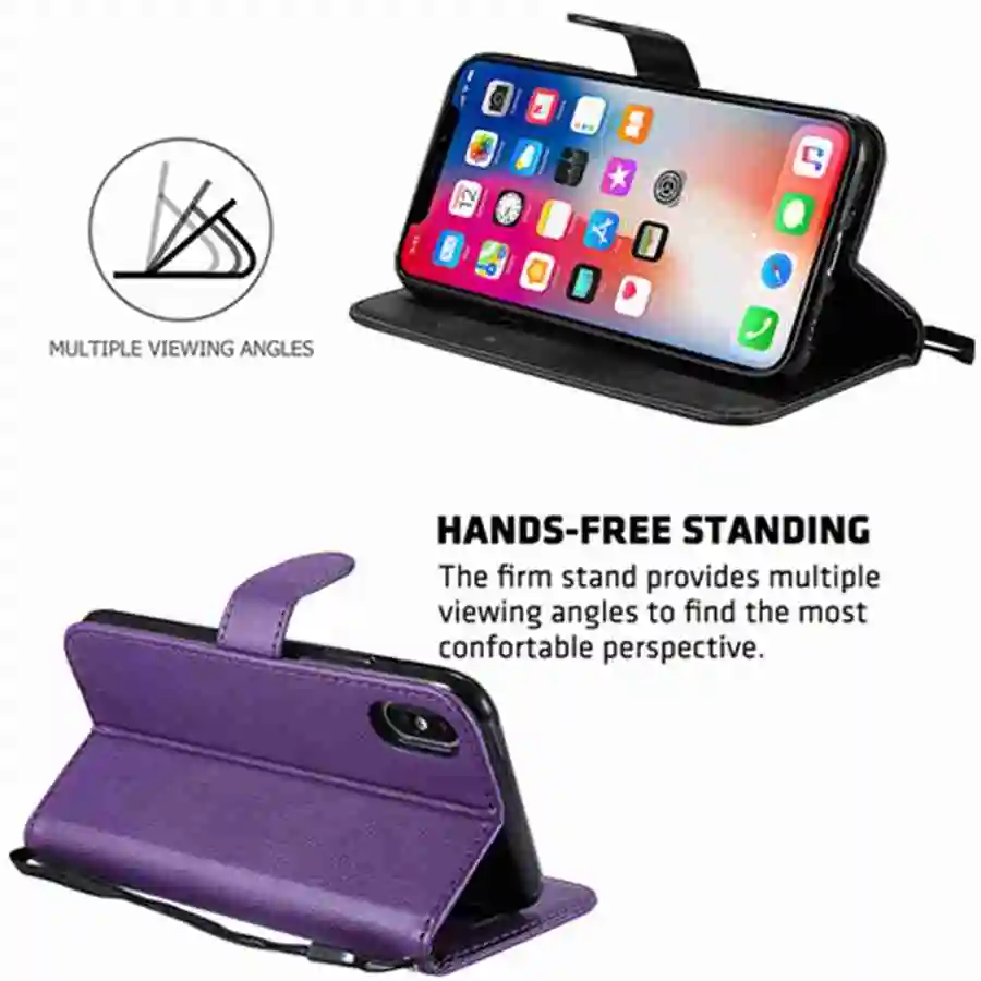 Leather Flip Wallet Case For Huawei P20 P30 Lite Honor 600/400/200/10 Lite X9b X9c X9d X8b X8c X8d X7b X7c X6b X6c Cover