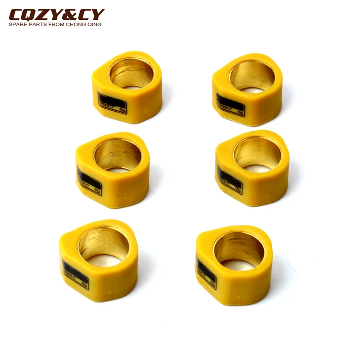 6PC Racing Variator Roller Weights 20x15mm 8g 10g 13g 15g 19g For Suzuki Burgman K2 K6 Uc Epicuro Ux Sixteen K8 125cc 150cc