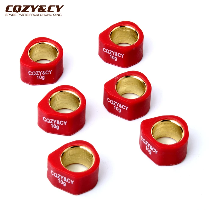 6PC Racing Variator Roller Weights 20x15mm 8g 10g 13g 15g 19g For Suzuki Burgman K2 K6 Uc Epicuro Ux Sixteen K8 125cc 150cc