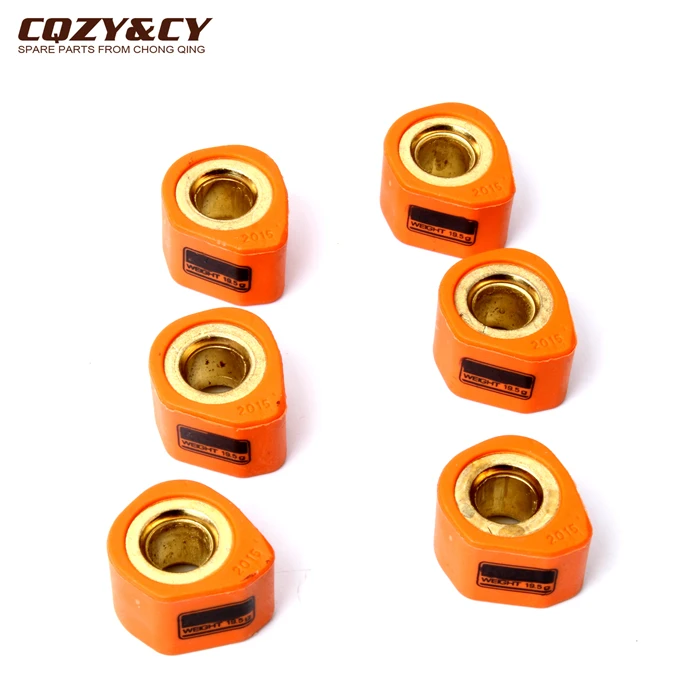 6PC Racing Variator Roller Weights 20x15mm 8g 10g 13g 15g 19g For Suzuki Burgman K2 K6 Uc Epicuro Ux Sixteen K8 125cc 150cc