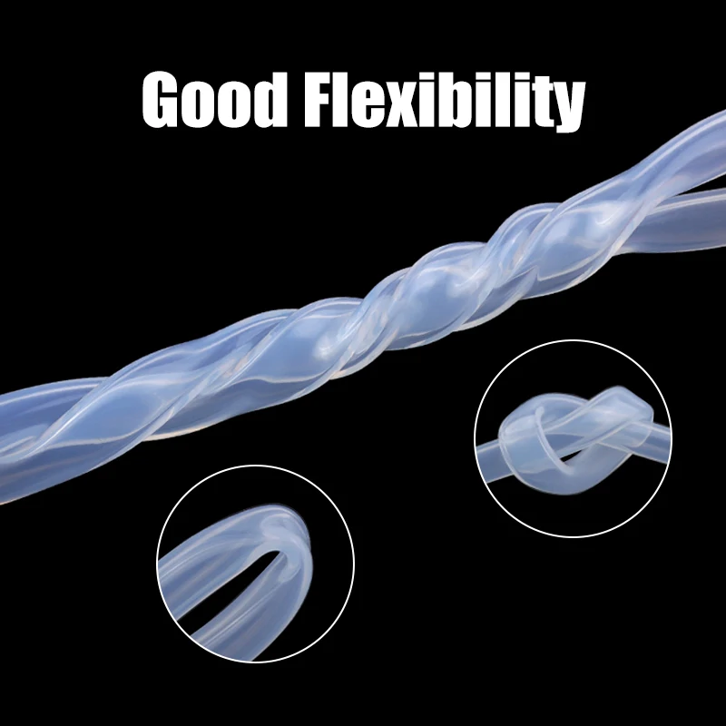 5/10M Food Grade Transparent Silicone Rubber Hose ID 0.5 1 2 3 4 5 6 7 8 9 10 MM OD Flexible Nontoxic Silicone Tube Clear Soft