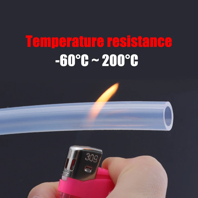 5/10M Food Grade Transparent Silicone Rubber Hose ID 0.5 1 2 3 4 5 6 7 8 9 10 MM OD Flexible Nontoxic Silicone Tube Clear Soft