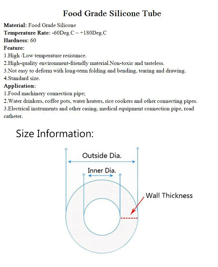 5/10M Food Grade Transparent Silicone Rubber Hose ID 0.5 1 2 3 4 5 6 7 8 9 10 MM OD Flexible Nontoxic Silicone Tube Clear Soft