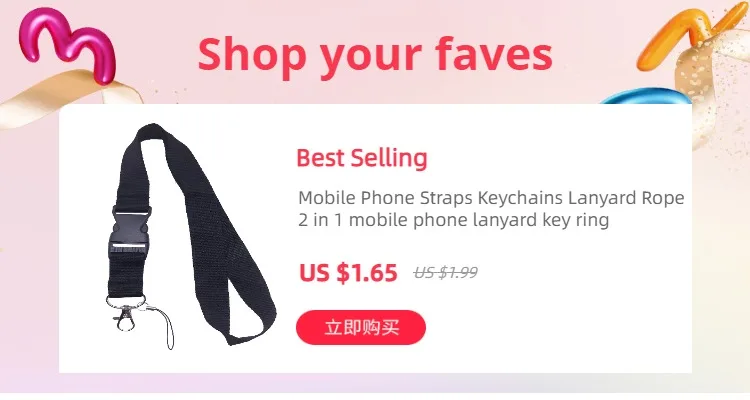 2 in 1 Mobile Phone Lanyard Key Ring Sling Badge Neckband Keychain Anti-Lost Badges ID Cell Phone Rope Neck Straps