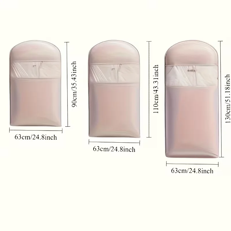 Space-Saving Clothes Hanging Bags Compression Bag Wardrobe Organizer Dust Cover Down Jacket Compression Closet Storage Bag