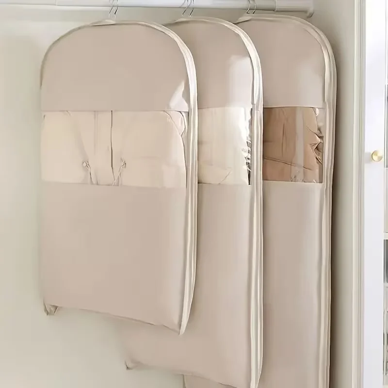 Space-Saving Clothes Hanging Bags Compression Bag Wardrobe Organizer Dust Cover Down Jacket Compression Closet Storage Bag