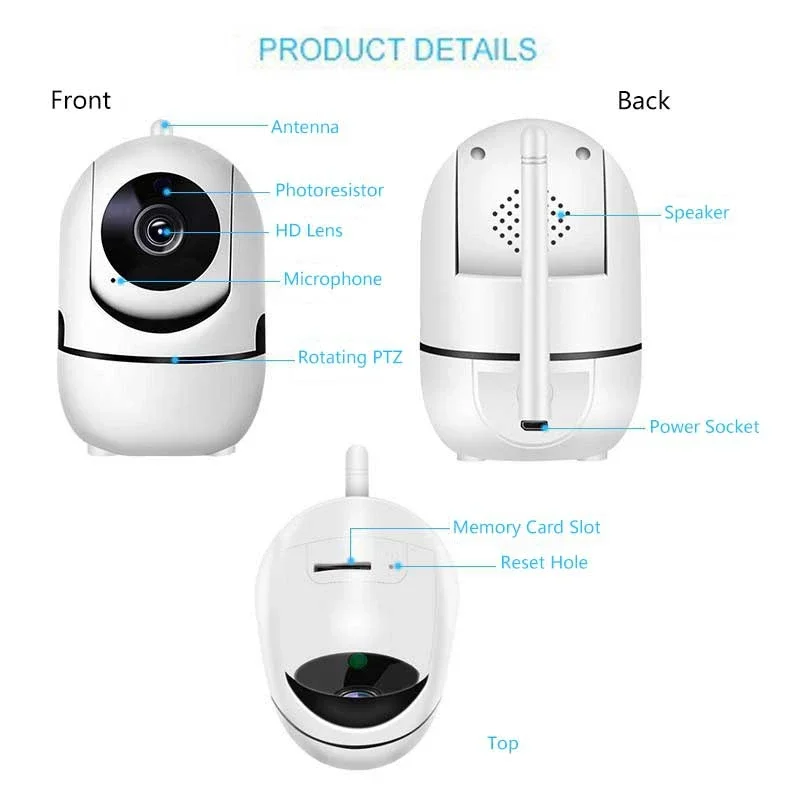 New Mini Camera Smart Home Auto Tracking 1080P Wifi IP Camera Full Night Vision Network Wireless CCTV Video Baby Security Camera