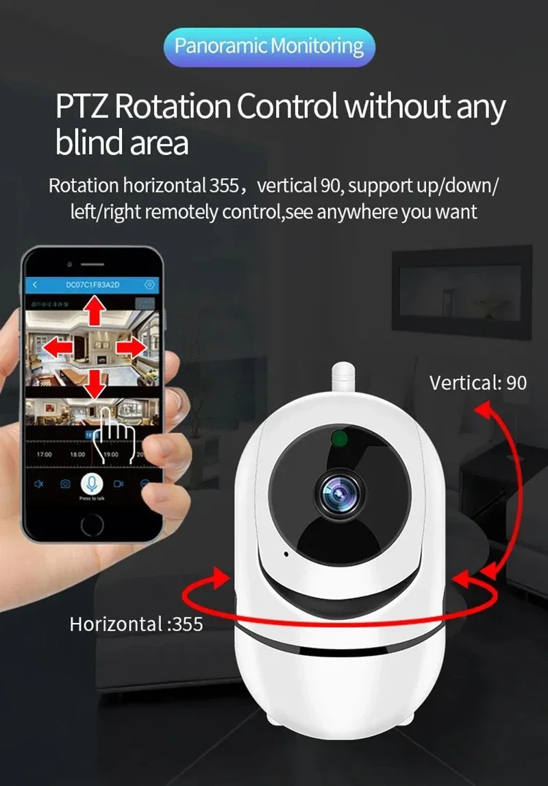 New Mini Camera Smart Home Auto Tracking 1080P Wifi IP Camera Full Night Vision Network Wireless CCTV Video Baby Security Camera