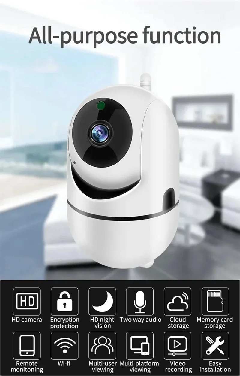 New Mini Camera Smart Home Auto Tracking 1080P Wifi IP Camera Full Night Vision Network Wireless CCTV Video Baby Security Camera