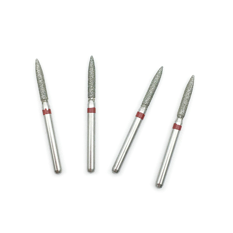 10pcs Fine Dental Diamond Burs for High Speed Handpiece Diamond Smoothing Polish Drills Dentistry Crown Preparation 33 Sizes