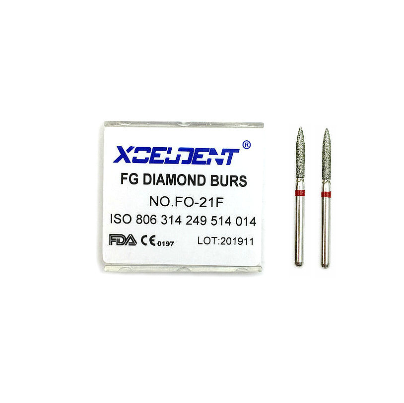 10pcs Fine Dental Diamond Burs for High Speed Handpiece Diamond Smoothing Polish Drills Dentistry Crown Preparation 33 Sizes