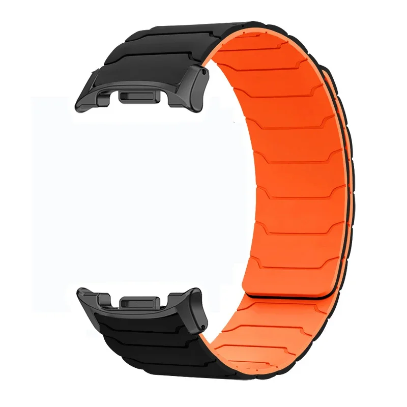 Magnetic Silicone Band for Samsung Galaxy Watch Ultra 2025 47mm Bracelet for Galaxy 8 40mm 44mm/8 Classic 46mm Sports Strap