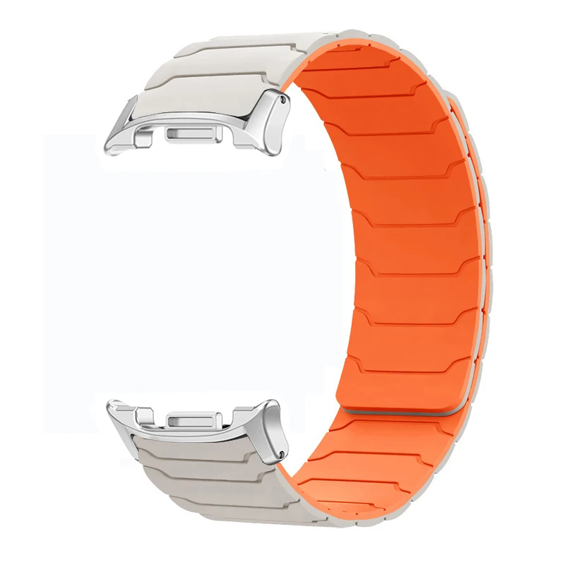 Magnetic Silicone Band for Samsung Galaxy Watch Ultra 2025 47mm Bracelet for Galaxy 8 40mm 44mm/8 Classic 46mm Sports Strap