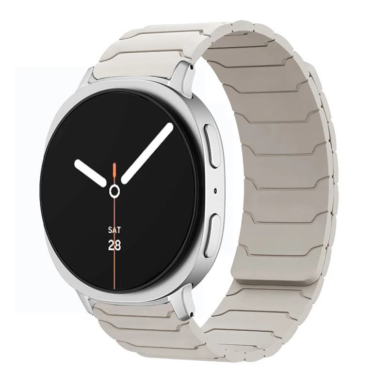 Magnetic Silicone Band for Samsung Galaxy Watch Ultra 2025 47mm Bracelet for Galaxy 8 40mm 44mm/8 Classic 46mm Sports Strap
