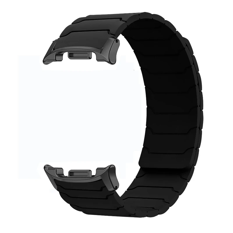 Magnetic Silicone Band for Samsung Galaxy Watch Ultra 2025 47mm Bracelet for Galaxy 8 40mm 44mm/8 Classic 46mm Sports Strap