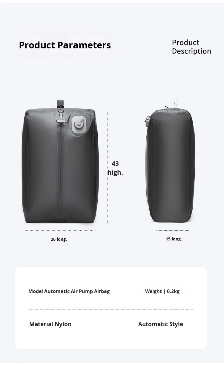Automatic Vacuum Bag(Air Pump inside) Reusable Storage Bag Folding Outdoor Travel Compression Bag for Suitcases Backpack Luggage