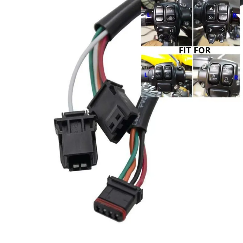 8"/10"/ 12"/ 14"/16" Bus Handlebar Wiring Wire Extension Harness For Harley-Davidson Newer Softails Dynas Touring Sportsters