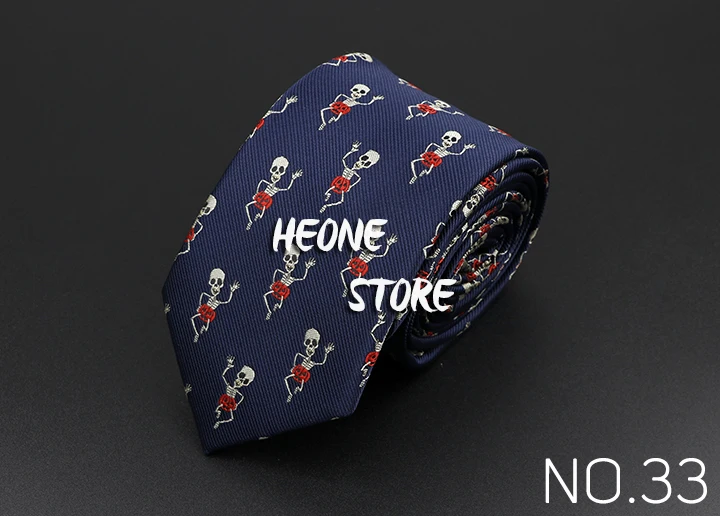 Trendy Design Men's Microfiber Jacquard Necktie Animal Plant Skull Flower Woven Tie Wedding Party Father's Day Birthday Gift
