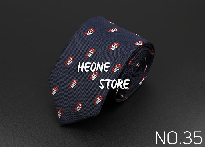 Trendy Design Men's Microfiber Jacquard Necktie Animal Plant Skull Flower Woven Tie Wedding Party Father's Day Birthday Gift