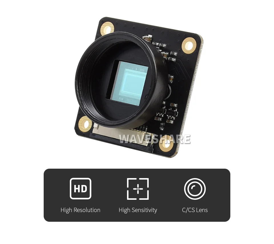 12.3M IMX477 Sensor Camera for Raspberry Pi 5 4 3 CM4/3 Support C/CS-Mount Lens High Quality Camera for Nvidia Jetson Nano Orin