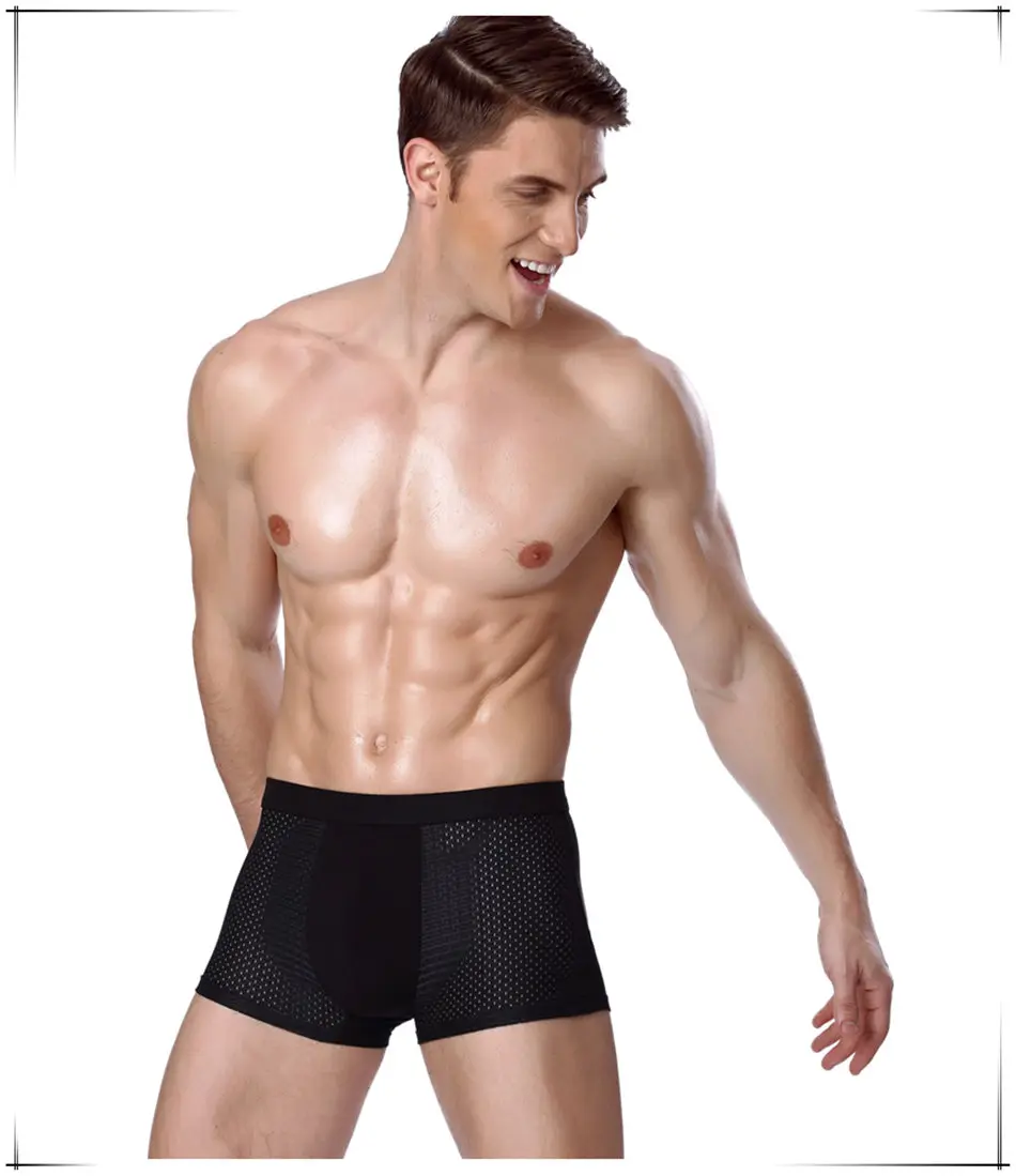 8pcs/Lot Panties Underwear Boxer Men's Sexy Mesh Male Shorts Transparent Plus Large Size 6xl 7xl 8xl Trunks for Man