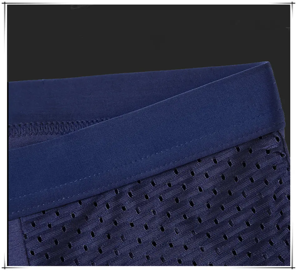 8pcs/Lot Panties Underwear Boxer Men's Sexy Mesh Male Shorts Transparent Plus Large Size 6xl 7xl 8xl Trunks for Man