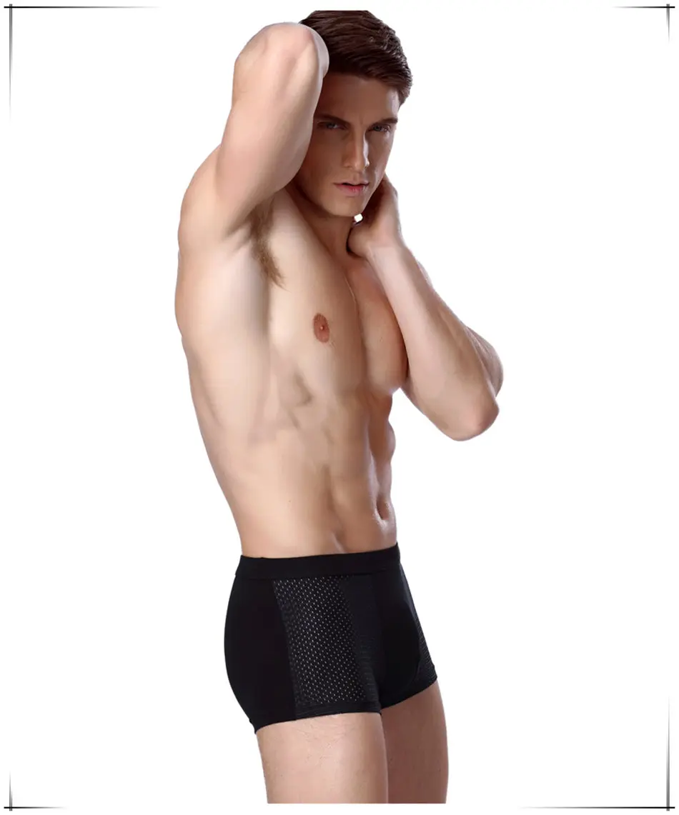 8pcs/Lot Panties Underwear Boxer Men's Sexy Mesh Male Shorts Transparent Plus Large Size 6xl 7xl 8xl Trunks for Man
