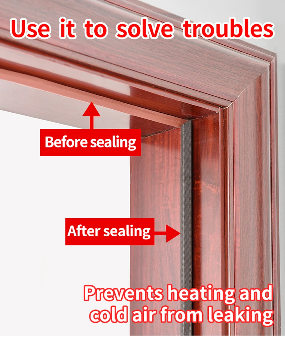V Shape Weather Stripping Foam Strip Tape Seal Insulation Soundproofing Anti-Collision for Doors and Window Frame Gasket Draft